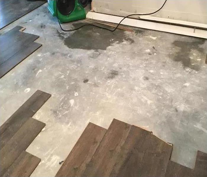 wood flooring damaged after a flood